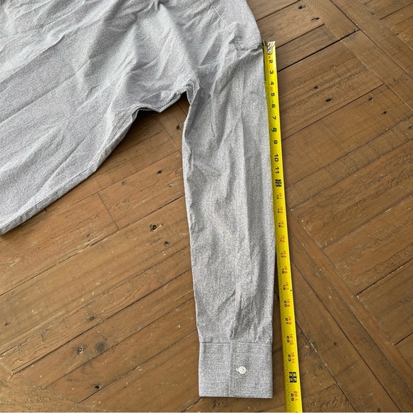 Karl lagerfeld gray striped classic long sleeve button down men’s 41 large - Picture 12 of 12